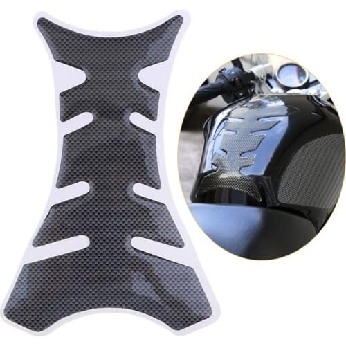1 Piece Universal Motorcycle Fuel Tank Pad Protector Stickers Carbon Fiber Decals Rubber Tank Protector Pad for Honda for yamaha