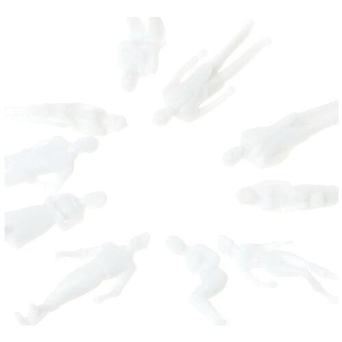 10Pcs 1:50 Scale Model Miniature White Figures Human Model Architectural Model 634F