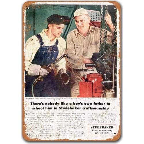 1949 Studebaker Vintage Tin Signs Cars, Sisoso Metal Plaques Poster Man Cave Pub Retro Wall Decor 12x16 inch