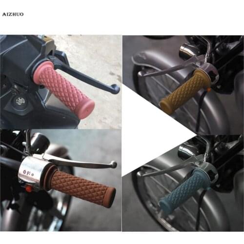 22 25MM Motorcycle Universal Vintage Rubber Motorbike Handlebar For Suzuki Volusia 800/Boulevard C50 Marauder 800/Boulevard M50