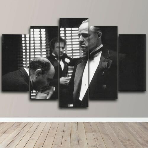 No Framed Canvas 5Pcs Godfather Vito Corleone Movie Print Wall Art Posters Pictures Paintings Home Decor Living Room Decoration