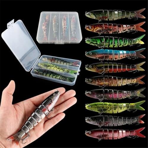 8 Segmen 13.5cm 20g Fishing Lure Jointed Sinking Wobbler for Pike Swimbait Crankbait Trout Bass Fishing Accessories Tackle Bait