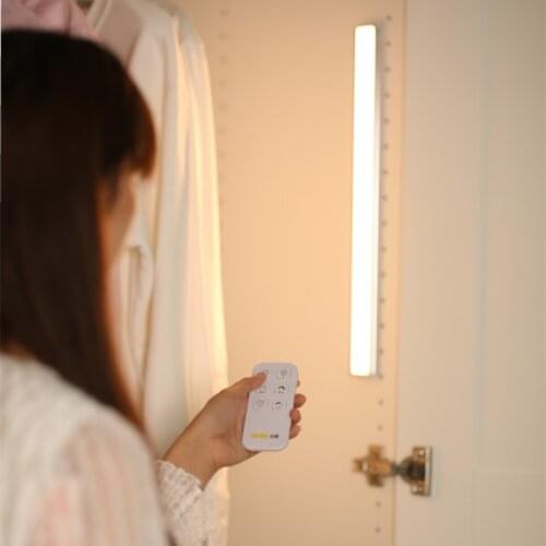 Wireless Night Light LED Under Cabinet Lights Remote Control Lamp USB Rechargeable Closet Lamp Dimmable Lighting 12cm 24cm 44cm