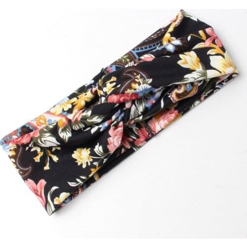 Bohemia Headbands for Women Girls Solid Twist Elastic Hairbands Sport Headband Yoga Turban Headwrap Girls Hair Accessories