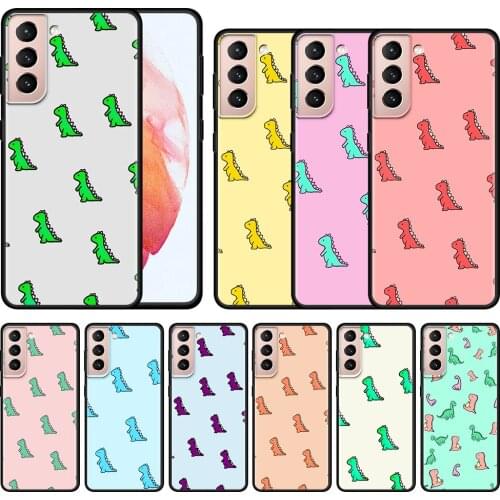 Cartoon Dinosaur Phone Case For Samsung Galaxy SS20 S21 FE Ultra S10 Lite S9 S8 Plus S10E S7 Edge Soft Silicone Coque