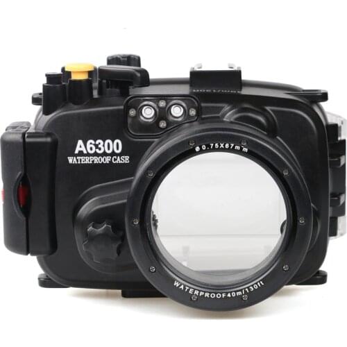 For Sony A6300 with Accurate Alarm Buzzer Equipment Meikon 40m/130ft Underwater Waterproof Housing Diving Case