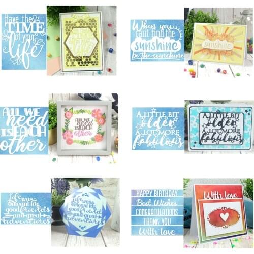 Elegant Words With Featured Letters Best Wishes Metal Cutting Dies For DIY Scrapbooking Album Paper Cards Make A Graceful Cards