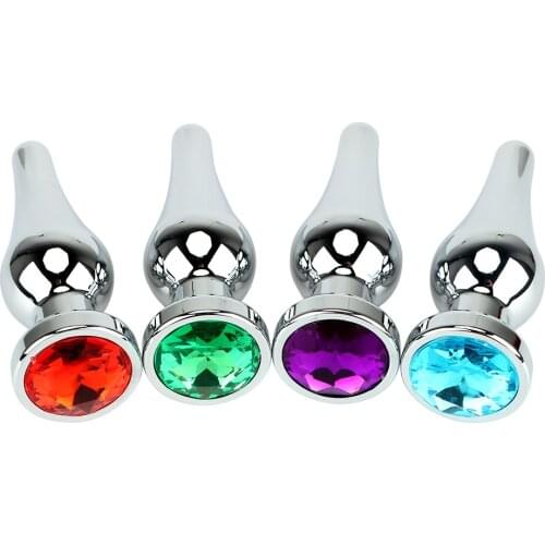 IKOKY Stainless Steel Sex Toys for Women and Men With Diamond Adult Product Butt Plug Metal Anal Plugs Prostate Massage