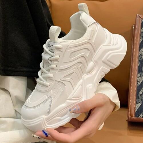 Trend Women Sneakers 2021 Fashion Casual Daddy Shoes Woman Breathable Walking Mesh Platform Shoes Sneakers Women Vulcanized Shoe