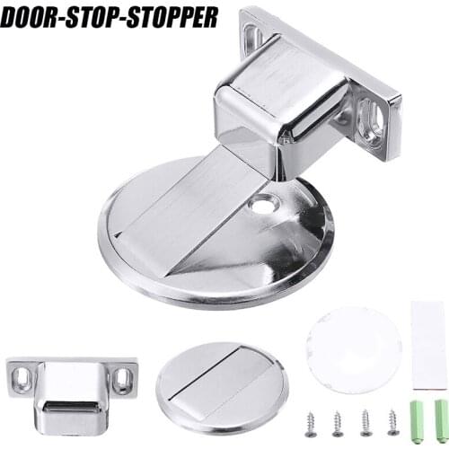 Magnet Door Stops Zinc Alloy Door Holders Catch Floor Doorstop Furniture Hardware 58x22x56mm