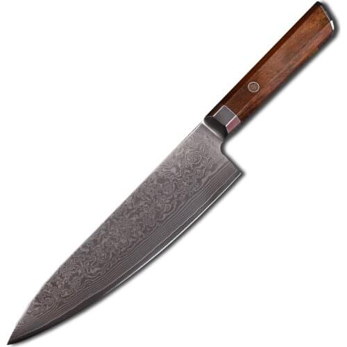 VG10 67 Layer 8 Inch Damascus Steel Chef Peeler Cut Meat Vegetables Outdoor Camping Fruit EDC Tool Knife