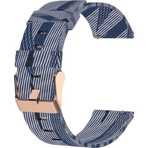 Simple Woven Nylon Strap Band For Xiaomi Huawei Garmin Wrist Band Adjustable Colorful Nylon Universal Watchband 18mm