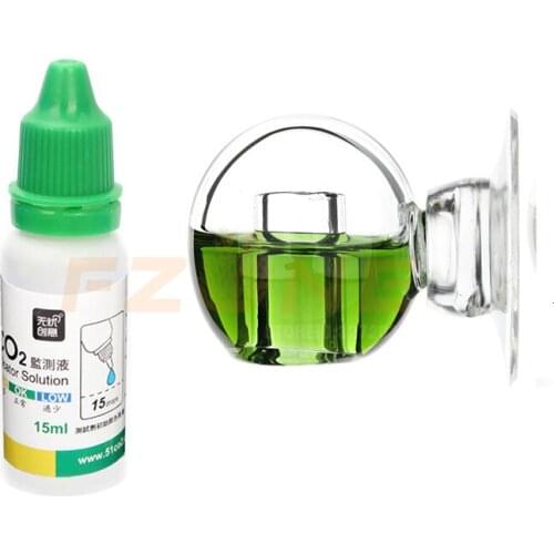 Glass Co2 Drop Checker With 4dkh/PH Solution Orb CO2 PH Ball Long Term Indicator Monitor Tester For Planted Aquariums