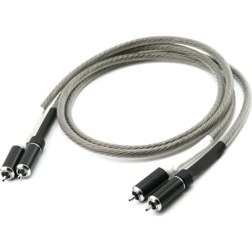 High quality Hifi Interconnect RCA Audio cable ,wire with carbon fiber RCA connector plug