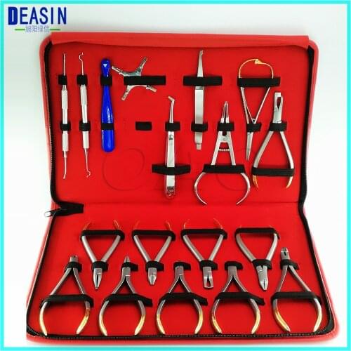 DEASIN Teeth Whitening 1 set orthodontic appliance Dentagra dental forceps Kit adult tooth forceps 18 Piece dental pliers
