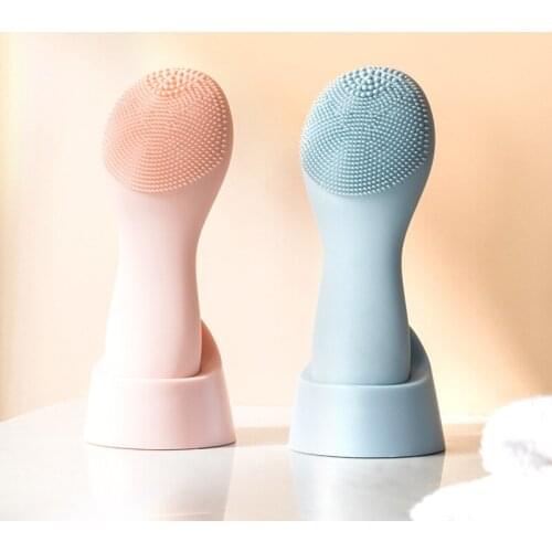 1pcs Facial Cleansing Brush Electric Facial Skin Massage Care Wash Sonic Vibration Massage Silicone Cleaner Tool