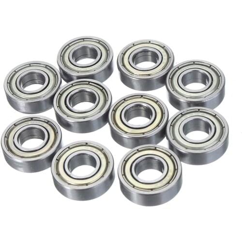 10pcs Mayitr 698ZZ Ball Bearings Carbon Steel Sealed Deep Groove Radial Wheel Bearings 8*19*6mm for Electric Motors