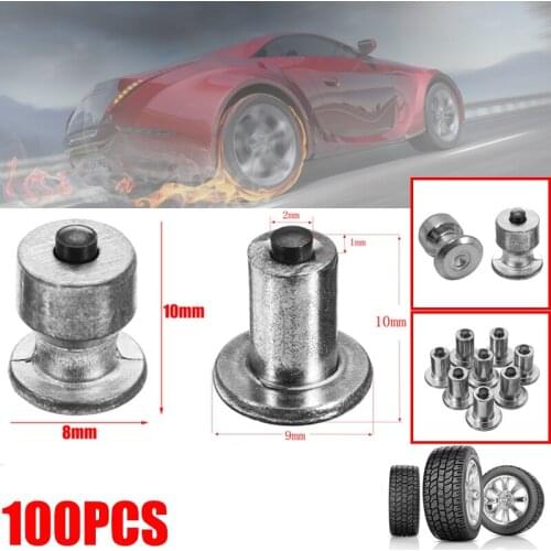 100Pc Car Tires Studs Screw Winter Wheel Lugs Snow Spikes Wheel Tyre Snow Chains Studs For Shoes ATV Motorcycle Tire 8x10/9x10mm