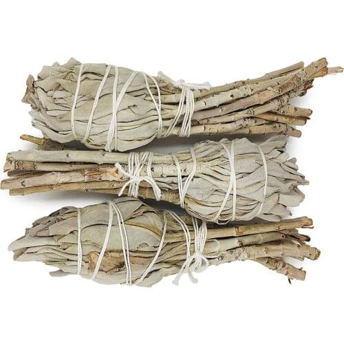 2PCS Premium White Sage Exorcism Degaussing Negative Energy Removing Fragrance White Sage For Yoga Meditation