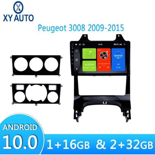 9-inch Android 10.0 Smart Car Radio Multimedia Video Player Navigation For Peugeot 3008 2009-2015 With GPS WiFI Bluetooth