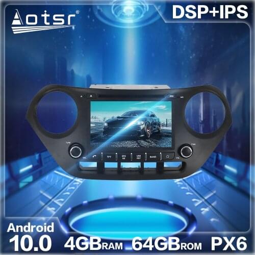 Android 10.0 4GB+64GB Car GPS Navigation Auto Stereo HD Multimedia For Hyundai I10 I-10 2013 - 2018 Radio Player Headunit DSP