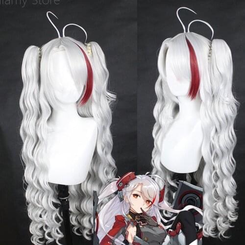 Azur Lane Prinz Eugen Heat Resistant Cosplay Costume hairwear Wig+Wig Cap