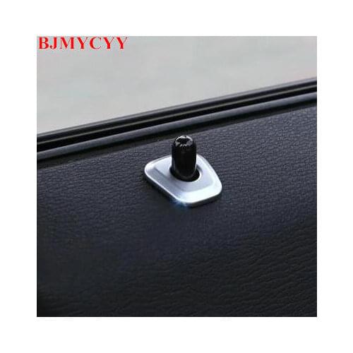 BJMYCYY Car modified ABS door lock pin auto door bolt cover sticker for BMW X1 F48 2016-2017