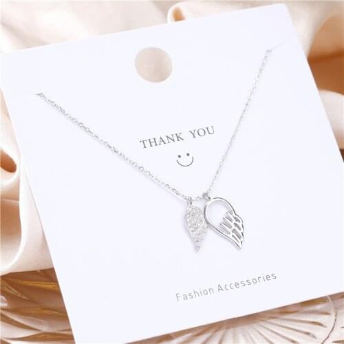 Angel Wings Necklace Solid 925 Sterling Silver Guardian Angel Wings Pendant Necklaces Jewelry for Women Girls Daughter Friends