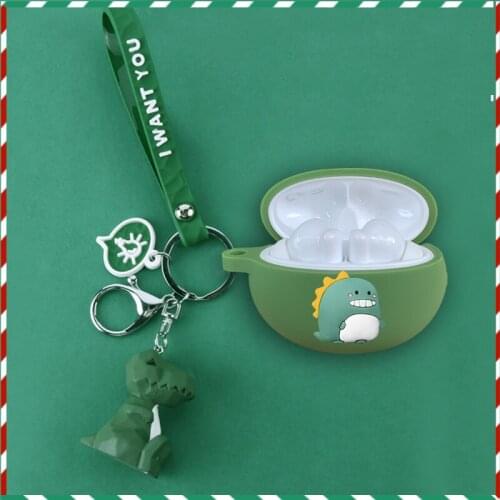 Cartoon Dinosaur Cases For huawei freebuds 4i Case Silicone Wireless Bluetooth Earphones Protective Cover freebuds3 pro