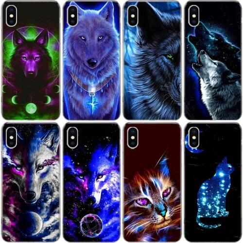 Cool color wolf and heart Phone Case For iphone 12 Mini 11 Pro XS MAX SE2020 8 7 6 6S Plus X 5 5S SE XR Cover Shell Coque