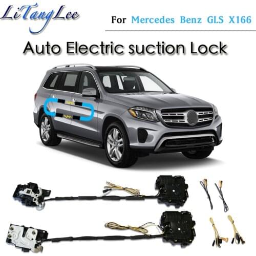 For Mercedes Benz GLS X166 2016~2021 Car Soft Close Door Latch Pass Lock Actuator Auto Electric Suction Silence Closer