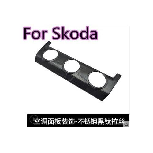 For Skoda Octavia wagon 2015 2016 2017 2018 Interior decoration Air conditioning panel frame cover trim sticker