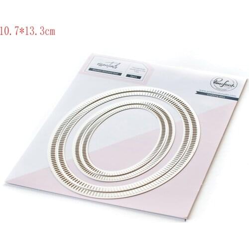 Double oval frame process Troqueles de corte de metal scrapbooking cutting dies DIY dies scrapbooking nouveau arrivage 2021