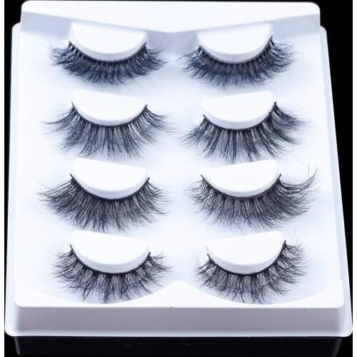 FX-N36 false eyelashes minkfur 7D new lash 0.05 C super soft 4 pairs/pack mixed 7d deep wave 100 pairs full strip lashes