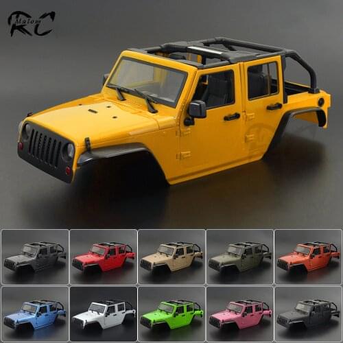 Hardbody 313mm Wheelbase Wrangler Rubicon Convertible Body Shell Kit for 1/10 RC Crawler Car Axial SCX10 90046 TRX4 Redcat GEN8