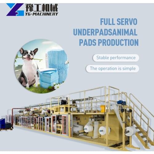 Full Servo Underpadsanimal Pads Production Line Pet Sanitary Pad Production Machine