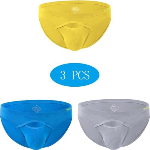 Mens Briefs With Bulge Pouch Low-Rise Mens Panties Lingerie Multicolor Combination 3 PCS/Lot Man Underwear Shorts Briefs Hot