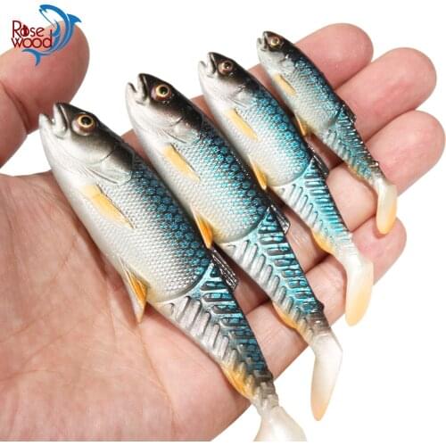 RoseWood Paddle T tails Swimbait soft Fishing Lure Rubber Silicone Artificial Bait for pike fishing Tackle 3g/6.2g/11g/18.4g