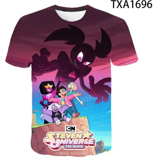 2020 New T Shirt Men Women Children 3D Printed Cartoon Anime Steven Universe T-Shirt Kids Boy Girl Short Sleeve Tops Cool Tee