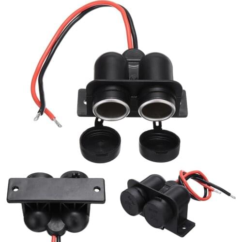 New Waterproof Auto Car Cigarette Lighter Socket Kit 12V Car Motorbike Boat Socket Splitter Charger Power Adapter Outlet