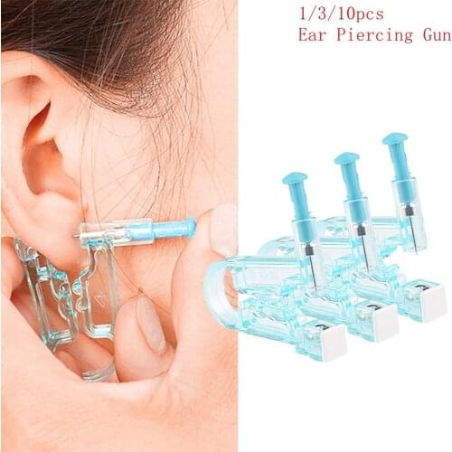 1/3/6 pcs Disposable Painless Ear Piercing Healthy Sterile Puncture Tool Without Inflammation for Earrings Ear Piercing Gun