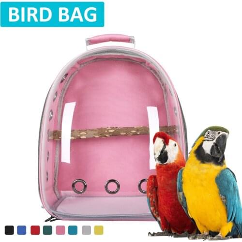 Transparent Bird Travel Backpack Space Capsule Portable Oxford Cloth Parrot Bird Travel Backpack Bird Carrier Bag Pet Supply