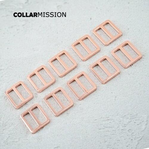 25mm high quality metal slider Tri-Glid outdoor backpack straps dog collar accessory rose Gold RZK25M