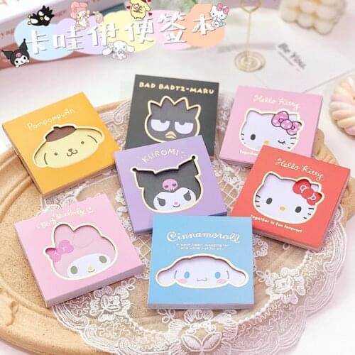 Sanrio hello kitty cute cartoon Kuromi note paper note pad can tear color pages student notebook non-sticky