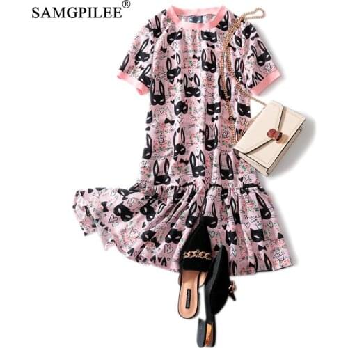 Chiffon Dress Casual Dresses For Women Trumpet Mermaid Print Short Above Knee Mini Empire O-neck Dress Women Summer 4XL
