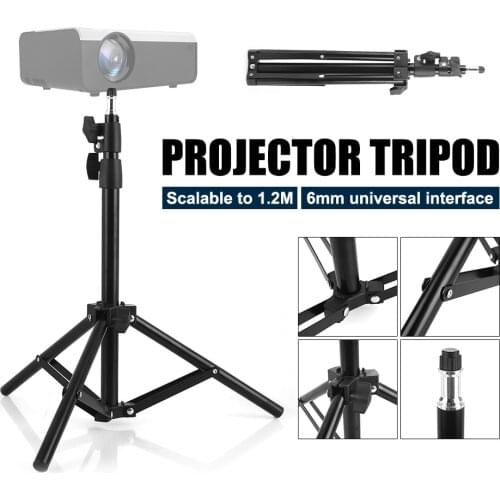 Universal Aluminum Alloy Home LCD Projector Tripod Mount Bracket Holder Stand 6mm Interface Projection Accessory for CP600 YG500