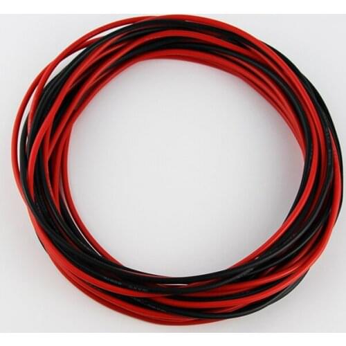 OliYin 5 meter Red+ 5 meter Black 16AWG Heatproof Soft Silicone Wire Cable For RC Model Battery Part
