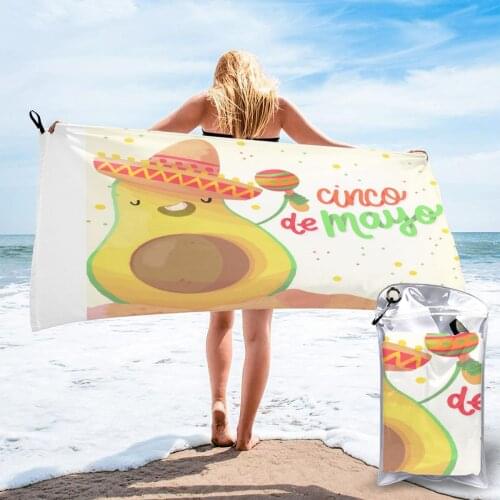 Unique Style Quick Dry Beach Towel Cinco De Mayo Microfiber Bath Towel Beach Cushion Swimming Personalized Sand Free Beach Towel