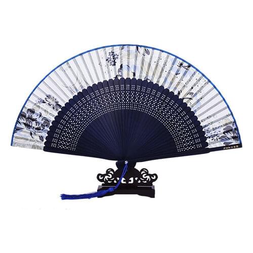 Female Fan Fan Archaic Folding Fan Chinese Style Silk Womens Fan Japanese Style Classical Craft Fan