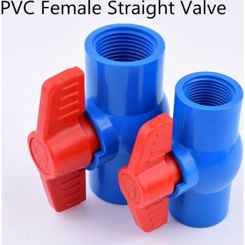 1-3pcs 20~63mm Blue PVC 1.2~2" Female Thread Globe Valve Garden Irrigation Water Supply Aquarium Tank Water Pipe Connectors